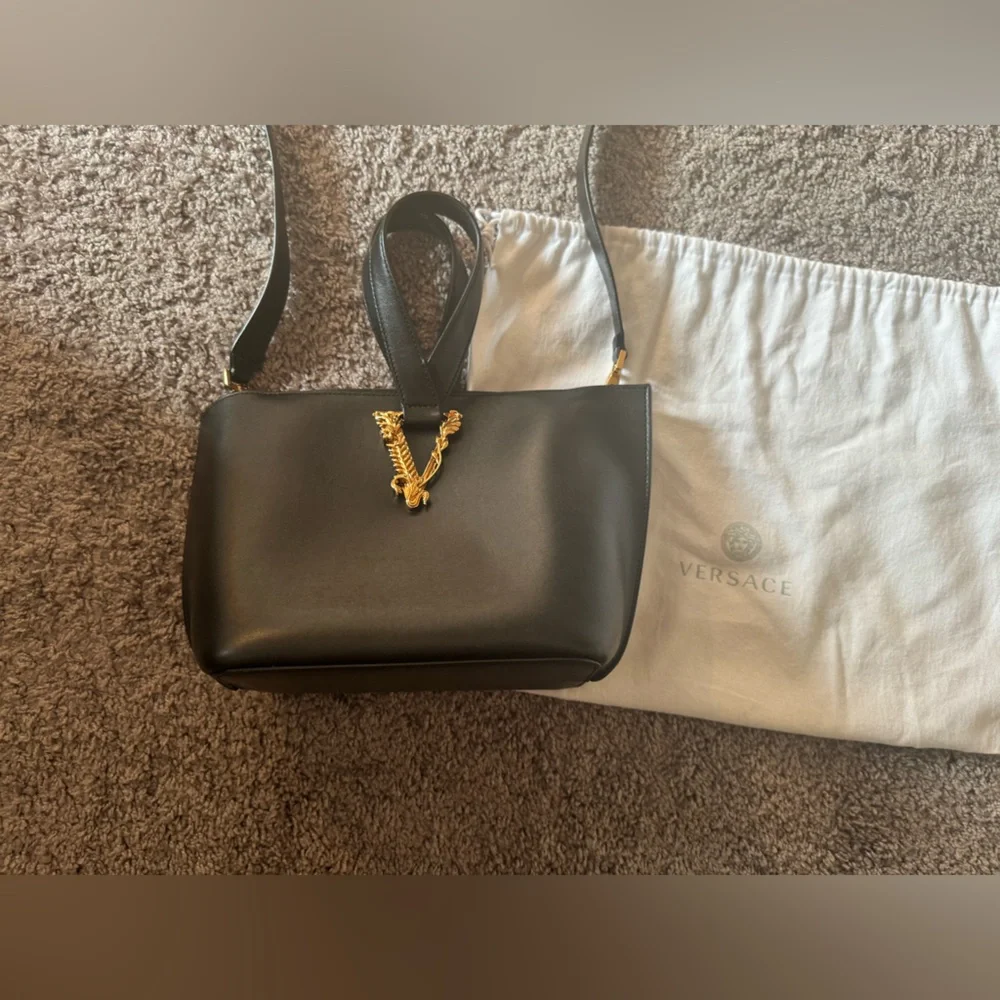 Versace Virtus Medium Bucket Bag. Back - Picture 5 of 14